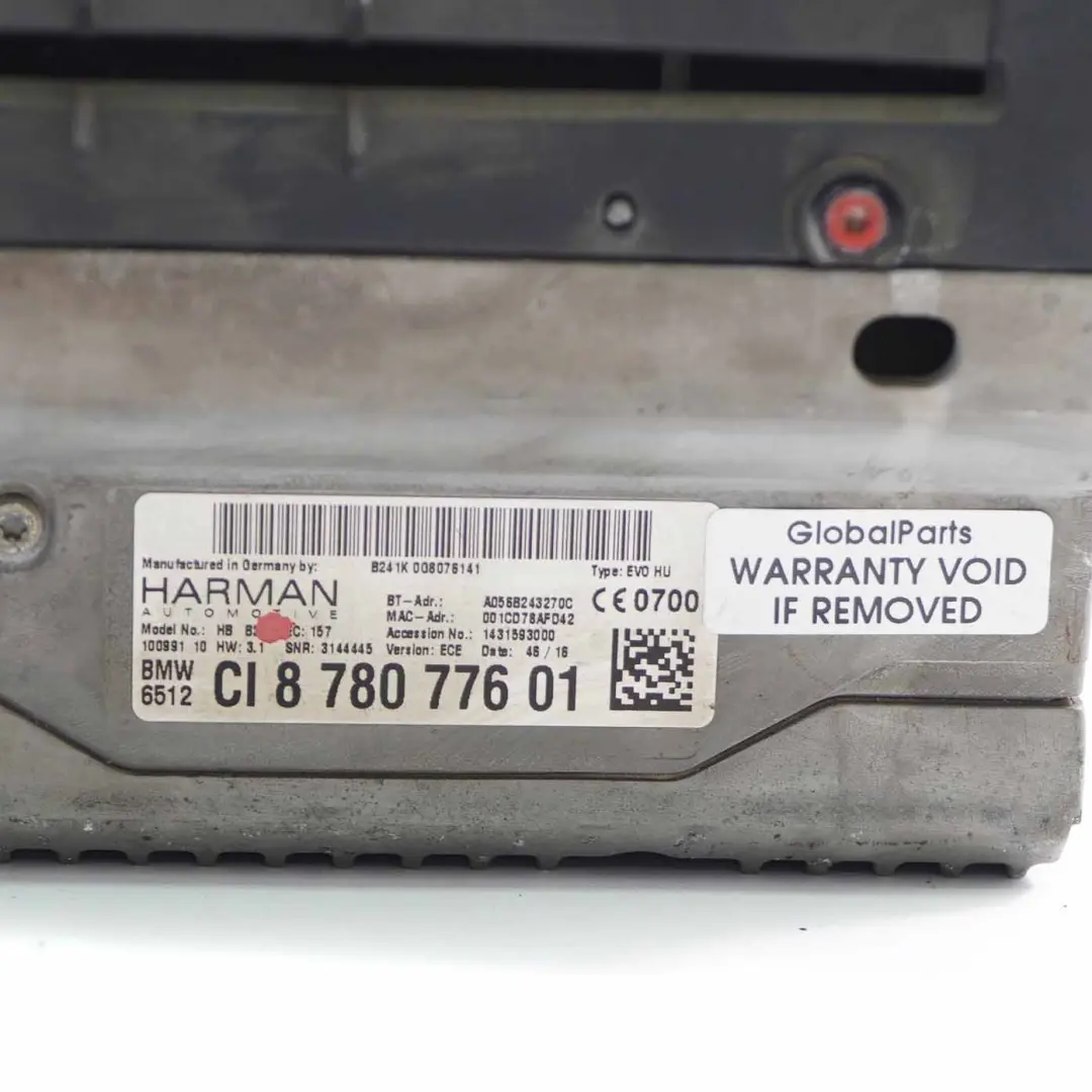 BMW F10 F20 F22 F30 Radio Odtwarzacz Nawigacja - SKU 8780776 - Numer Części 8780776