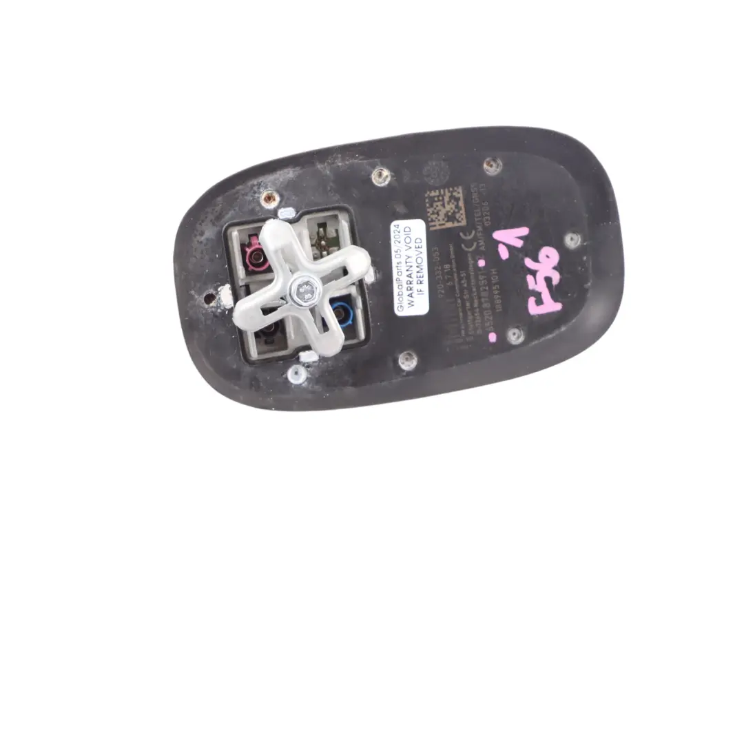Antenna da tetto AM/FM/GPS/TEL 6520 per Mini Cooper F55 F56 con numero di parte 8782591 Mini Cooper F55 F56 Antenna da tetto AM/FM/GPS/TEL 6520 - SKU 8782591-1 - Numero di parte 8782591