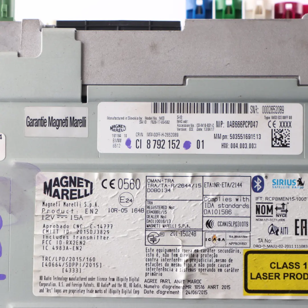 Player BMW F20 F21 F30 F32 Mini F55 F56 Radio DAB Bluetooth Head Unit to CD with Part number 8792152 CD Player BMW F20 F21 F30 F32 Mini F55 F56 Radio DAB Bluetooth Head Unit - SKU 8792152 - Part number 8792152