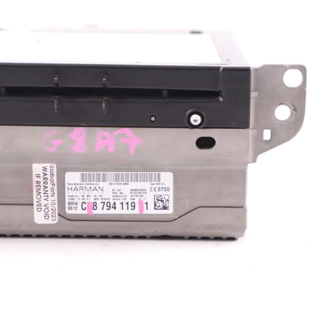 BMW F20 F21 F30 F31 LCI Radio Professional Navigation Sat Nav Head Unit - SKU 8794119-1 - Part number 8794119