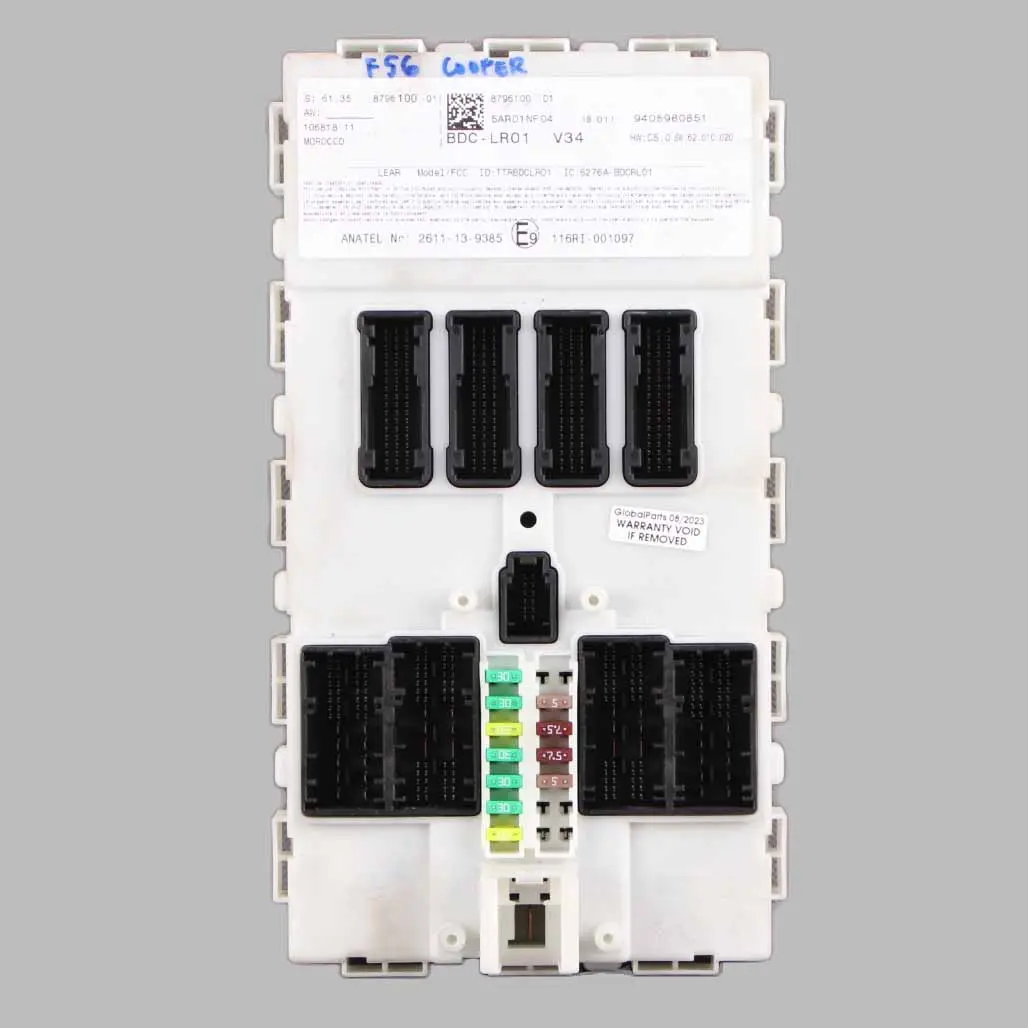 ECU Body Domain Controller BDC Module to Mini Cooper One F54 F55 F56 F60 with Part number 8796100 Mini Cooper One F54 F55 F56 F60 ECU Body Domain Controller BDC Module - SKU 8796100 - Part number 8796100