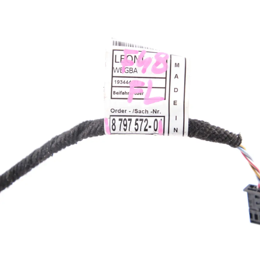 Door Cable Front Left N/S Wiring Loom Harness to BMW X1 F48 with Part number 8797572 BMW X1 F48 Door Cable Front Left N/S Wiring Loom Harness - SKU 8797572 - Part number 8797572