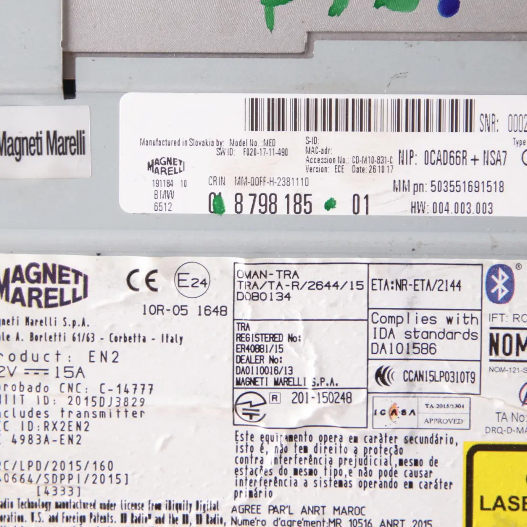 Unité principale Basic Media Unité principale DAB pour BMW F20 F21 F30 F31 à propos du numéro de pièce 8798185 BMW F20 F21 F30 F31 Unité principale Basic Media Unité principale DAB - SKU 8798185 - Numéro de pièce 8798185