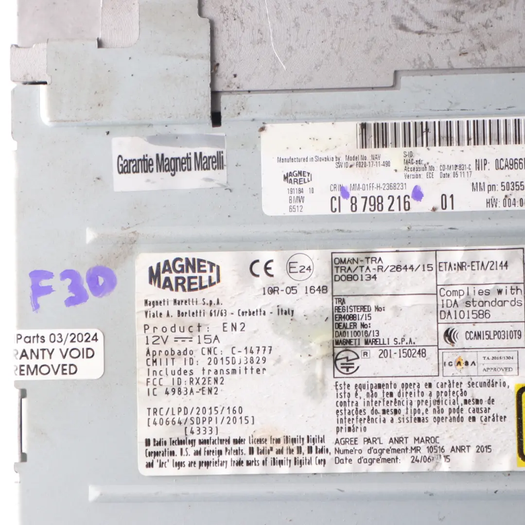 Head Unit Media DAB Navigation Business Headunit to BMW F20 F21 F22 F30 F31 with Part number 6821135 BMW F20 F21 F22 F30 F31 Head Unit Media DAB Navigation Business Headunit - SKU 8798216 - Part number 6821135