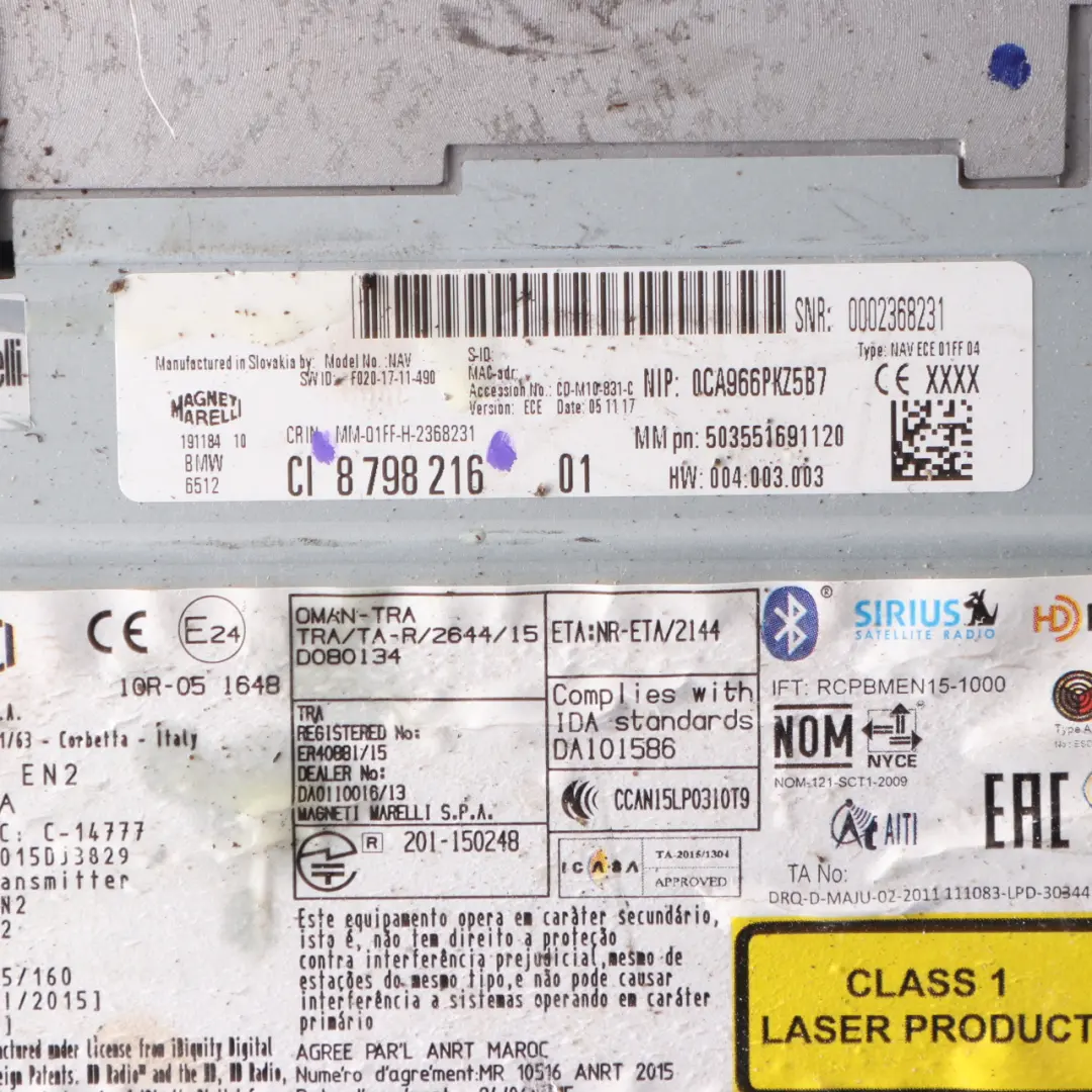 Head Unit Media DAB Navigation Business Headunit to BMW F20 F21 F22 F30 F31 with Part number 6821135 BMW F20 F21 F22 F30 F31 Head Unit Media DAB Navigation Business Headunit - SKU 8798216 - Part number 6821135
