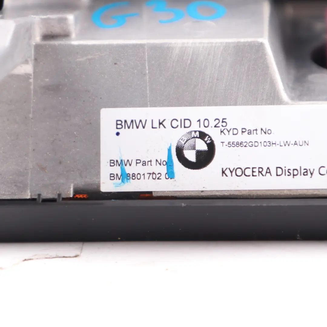 Dashboard Central Information Display 10,25" On Board Monitor to BMW G30 with Part number 9826394 BMW G30 Dashboard Central Information Display 10,25" On Board Monitor - SKU 8801702 - Part number 9826394