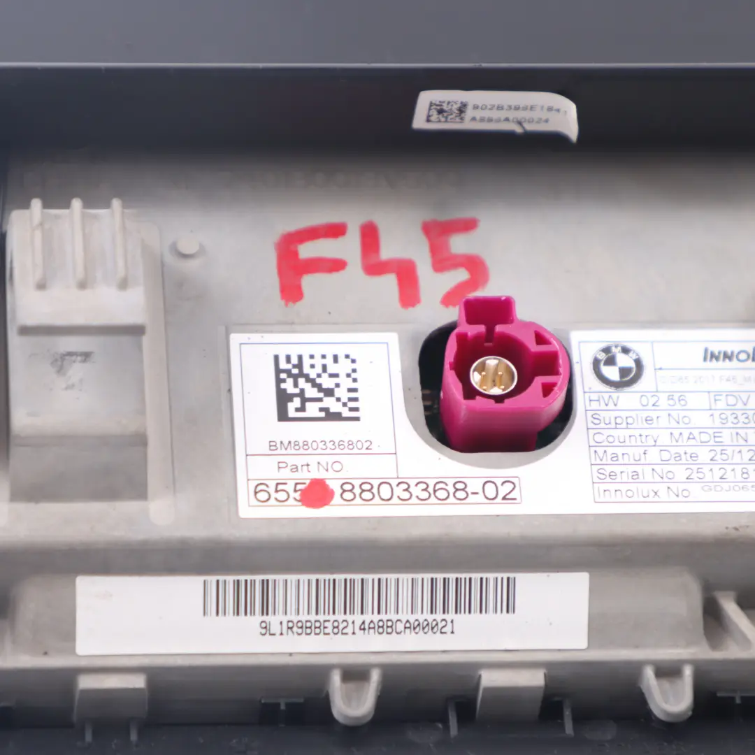BMW F45 F46 Wyświetlacz Ekran Monitor Radia Nawigacji 6,5" - SKU 8803368 - Numer Części 8803368