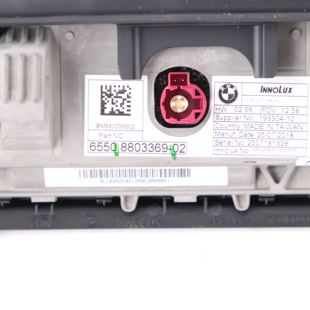 Armaturenbrett-Monitoranzeige NAV-Informationsbildschirm 6,5" für BMW X1 F48 mit Teilenummer 8803369 BMW X1 F48 Armaturenbrett-Monitoranzeige NAV-Informationsbildschirm 6,5" - SKU 8803369 - Teilenummer 8803369