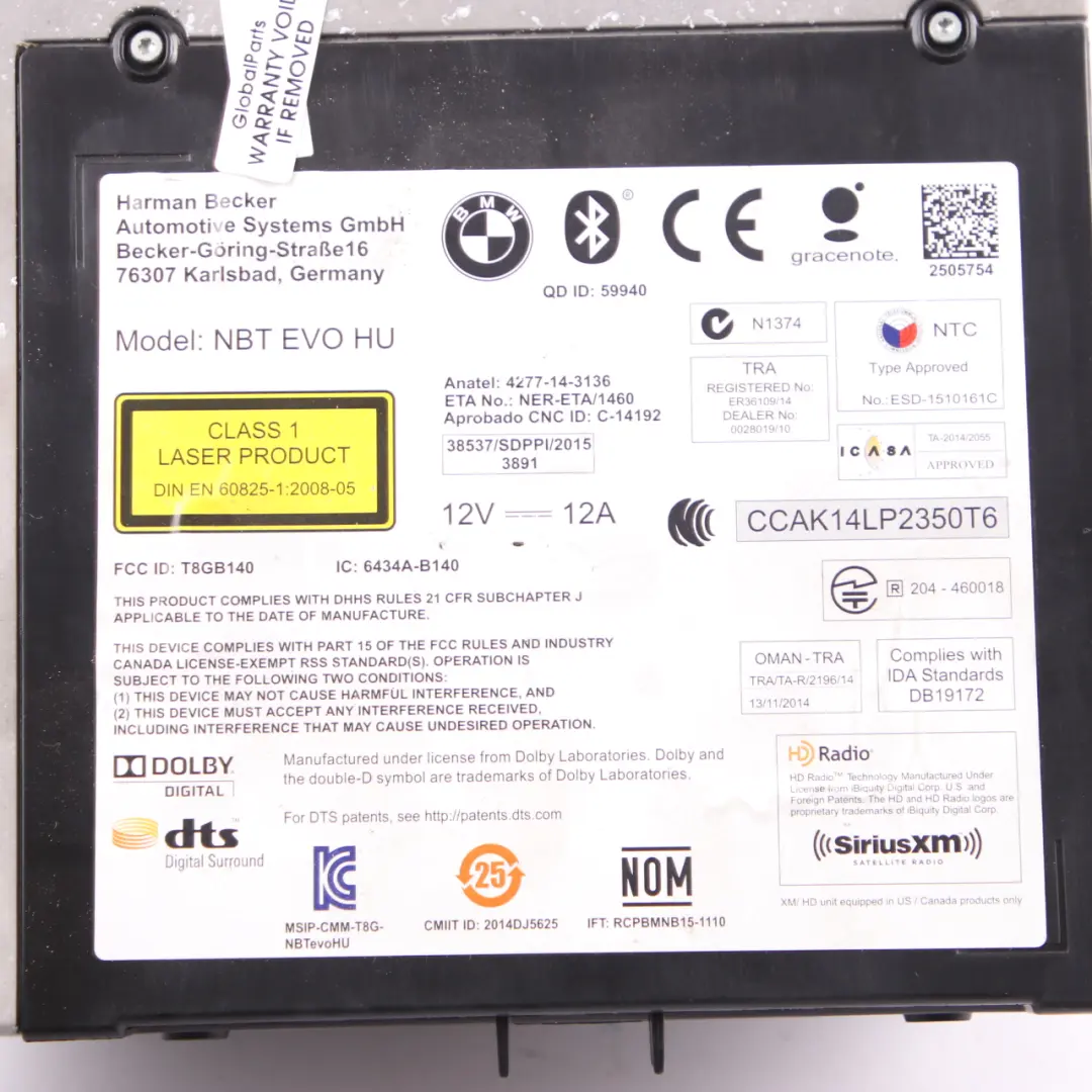 BMW F20 F21 F22 F30 F31 LCI Hauptgerät Media DAB Navigation Professional - SKU 8804457 - Teilenummer 8804457