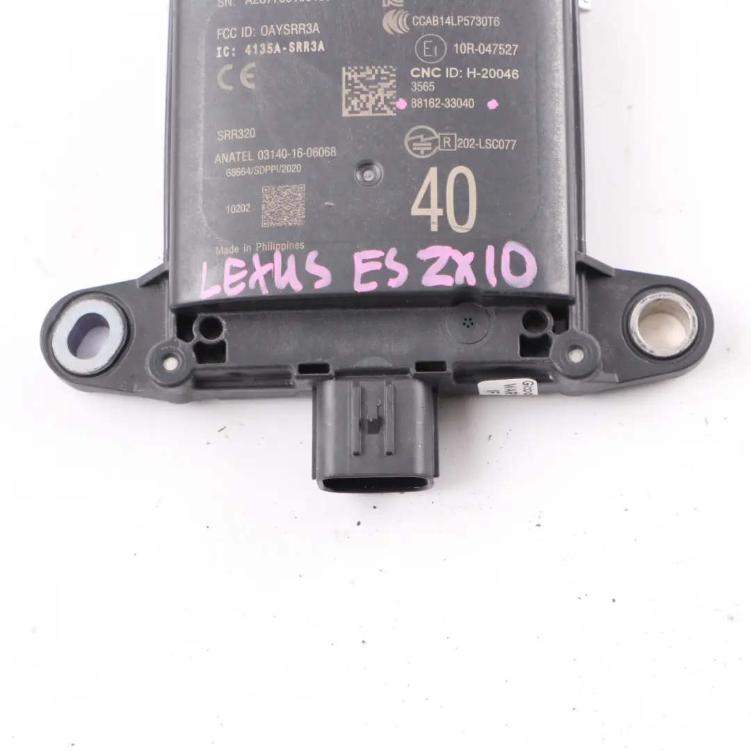 ZX10 Blind Spot Sensor Module Distance Sensor Monitor to Lexus ES with Part number 88162-33040 Lexus ES ZX10 Blind Spot Sensor Module Distance Sensor Monitor - SKU 88162-33040 - Part number 88162-33040