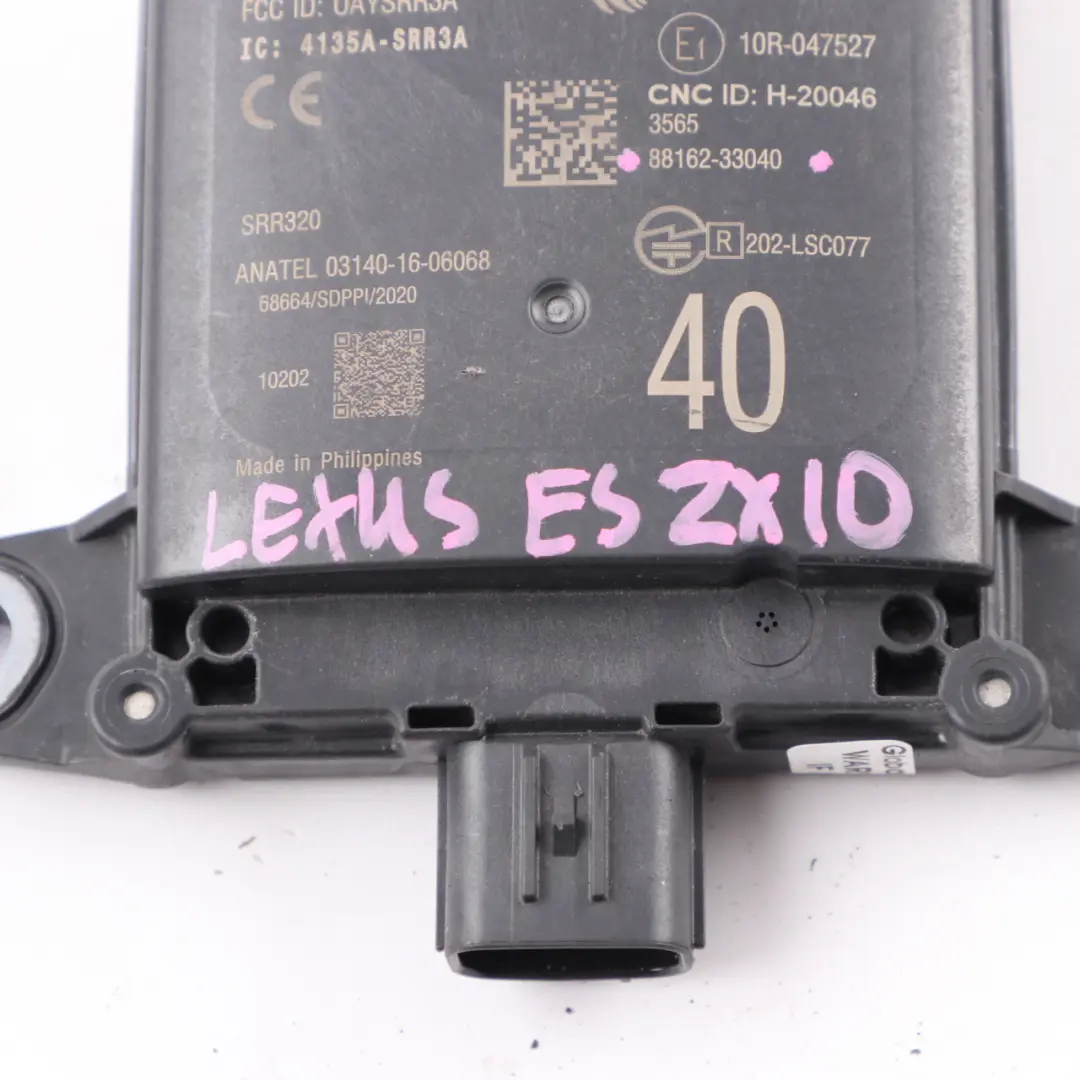 Lexus ES ZX10 Blind Spot Sensor Module Distance Sensor Monitor - SKU 88162-33040 - Part number 88162-33040