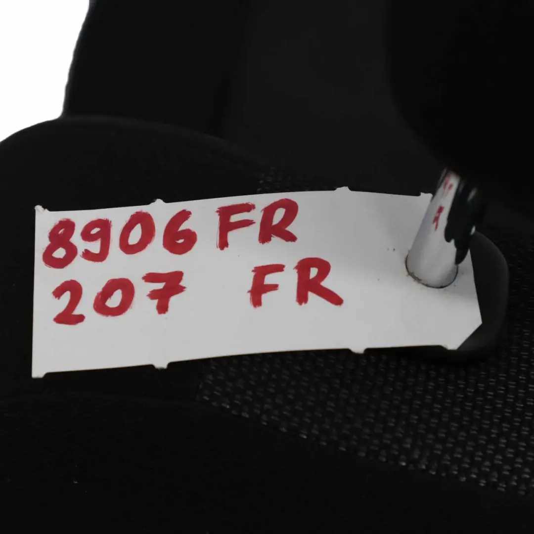 Peugeot 207 Hatchback Asiento Delantero Derecho Tela Negro - SKU 8906FR - Número de pieza 8906FR
