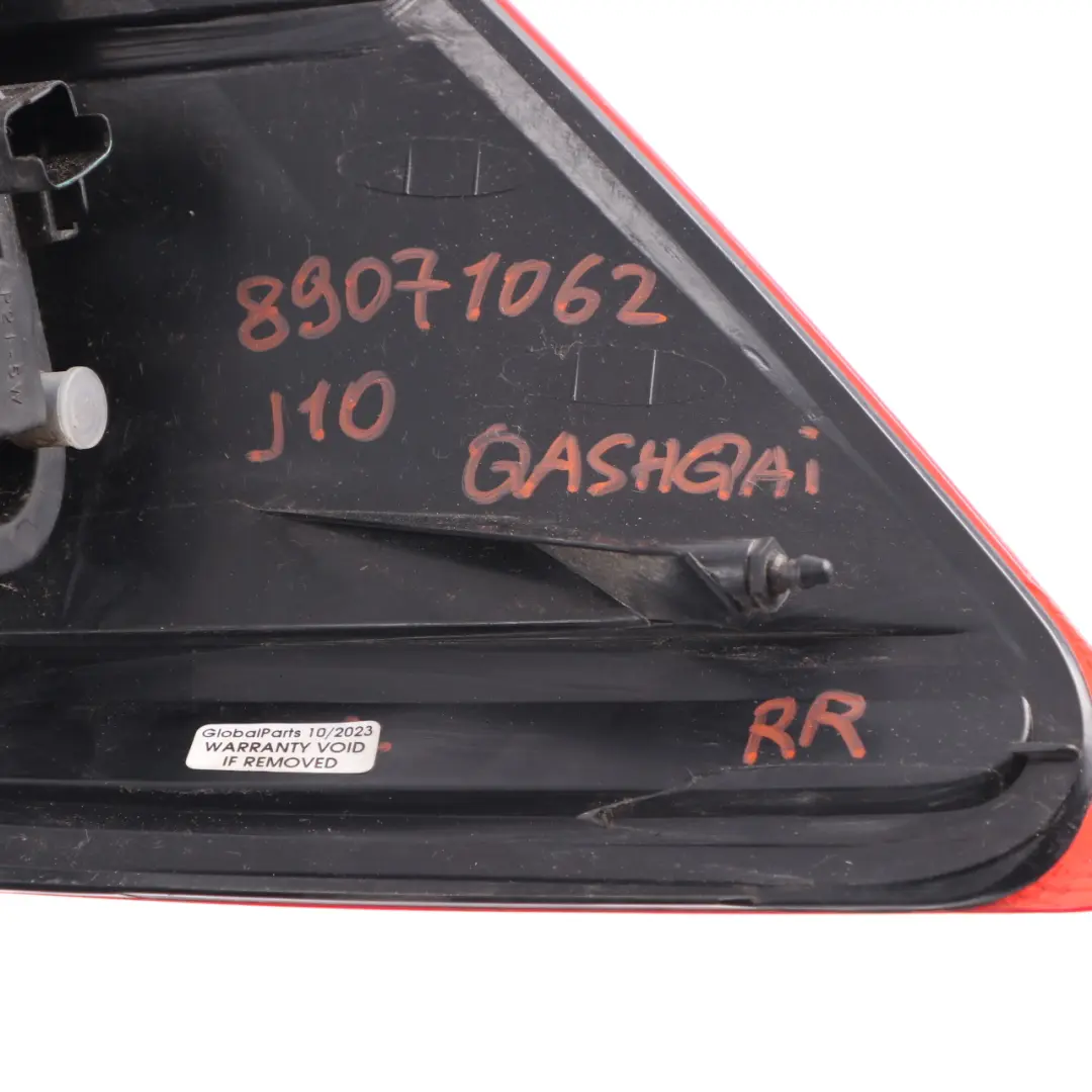 Quashqai J10 MK1 Rear Lamp Right O/S Tail Light Side Panel to Nissan with Part number 89071062 Nissan Quashqai J10 MK1 Rear Lamp Right O/S Tail Light Side Panel - SKU 89071062 - Part number 89071062