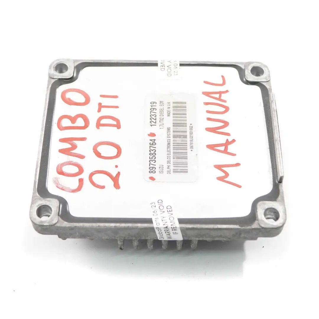  Unità di controllo motore Opel Combo 2.0 DTI Diesel ECU ECM - SKU 8973583764 - Numero di parte 8973583764