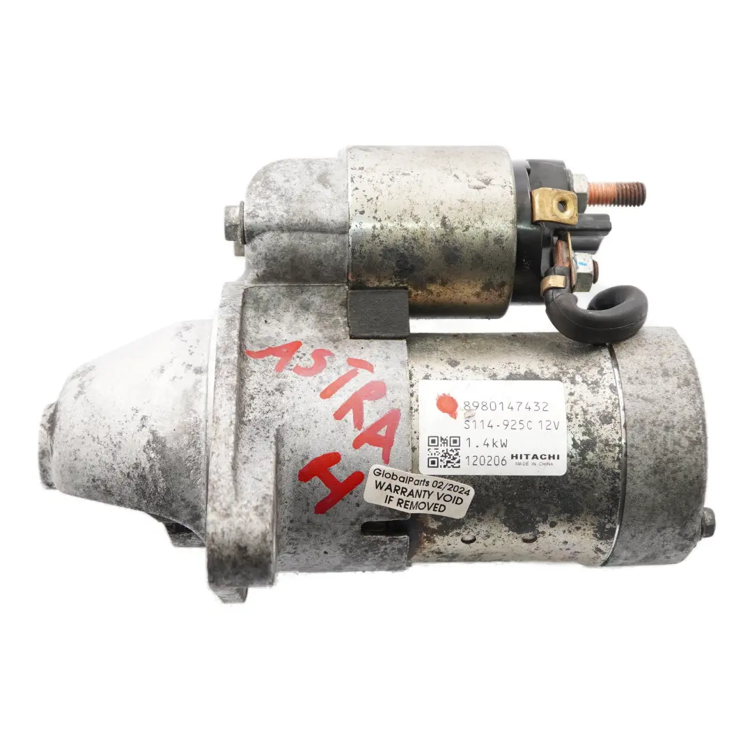 Merriva B 1.7 CDTI Engine Starter Motor to Vauxhall Astra H Corsa D with Part number 8980147432 Vauxhall Astra H Corsa D Merriva B 1.7 CDTI Engine Starter Motor - SKU 8980147432 - Part number 8980147432