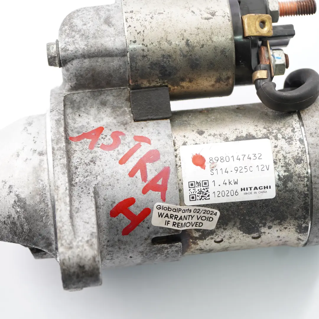 Merriva B 1.7CDTI Motor de arranque para Opel Astra H Corsa D con número de pieza 8980147432 Opel Astra H Corsa D Merriva B 1.7CDTI Motor de arranque - SKU 8980147432 - Número de pieza 8980147432