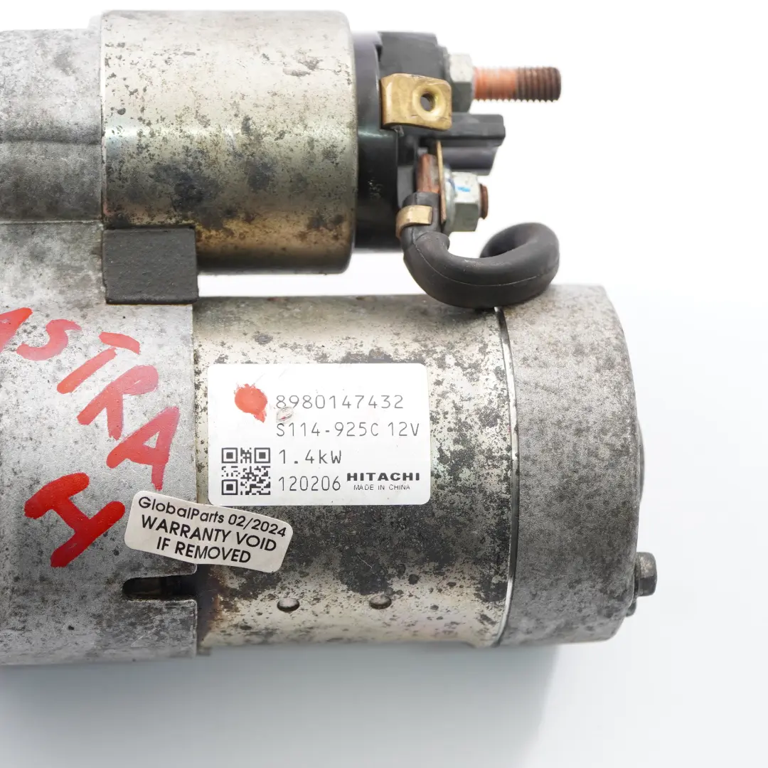 Merriva B 1.7 CDTI Engine Starter Motor to Vauxhall Astra H Corsa D with Part number 8980147432 Vauxhall Astra H Corsa D Merriva B 1.7 CDTI Engine Starter Motor - SKU 8980147432 - Part number 8980147432