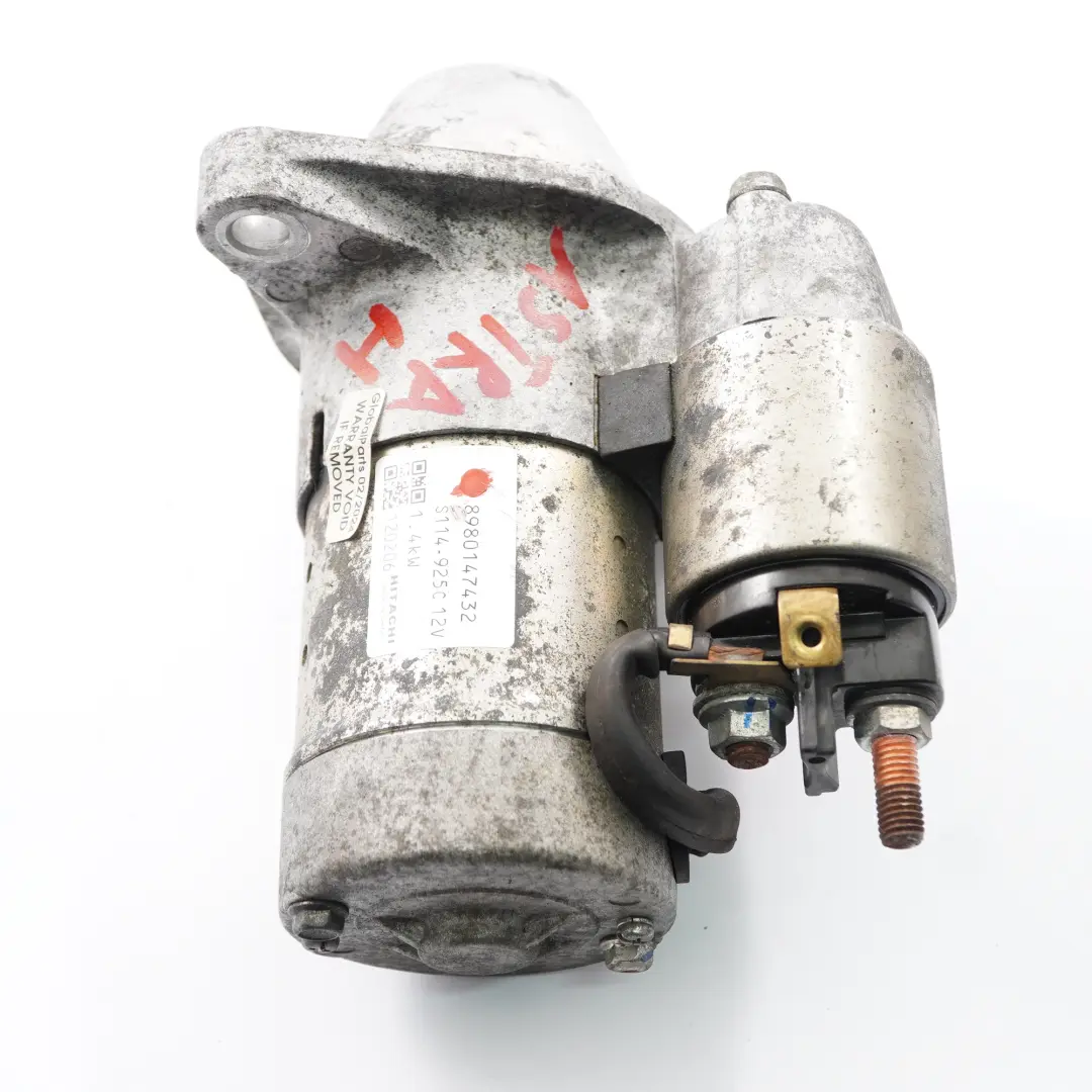 Vauxhall Astra H Corsa D Merriva B 1.7 CDTI Engine Starter Motor - SKU 8980147432 - Part number 8980147432