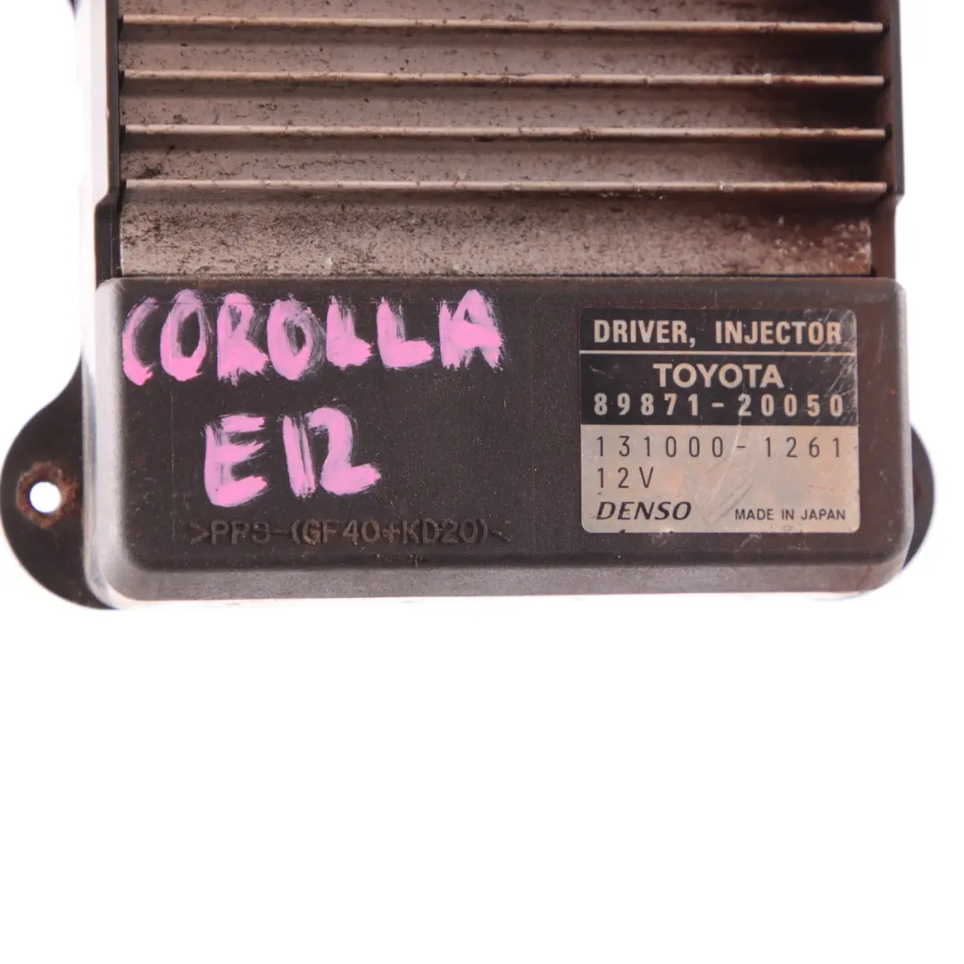 Driver Injector Control Module ECU Denso to Toyota Corolla E12 Diesel with Part number 89871-20050 Toyota Corolla E12 Diesel Driver Injector Control Module ECU Denso - SKU 89871-20050 - Part number 89871-20050