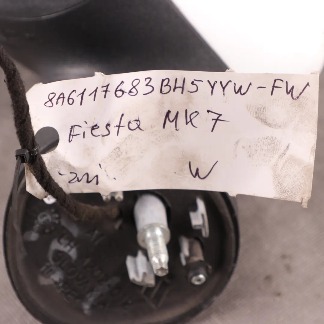 Wing Mirror Outside Door Left N/S Frozen White - Z2 to Ford Fiesta MK7 with Part number 8A6117683BH5YYW Ford Fiesta MK7 Wing Mirror Outside Door Left N/S Frozen White - Z2 - SKU 8A6117683BH5YYW-FW - Part number 8A6117683BH5YYW