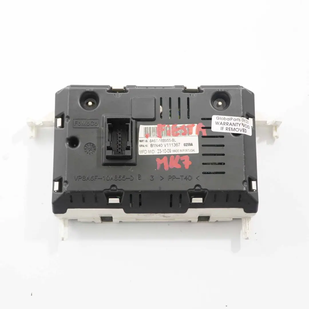 Ford Fiesta MK7 Display Bildschirm Multifunktions radio - SKU 8A6118B955BL - Teilenummer 8A6118B955BL