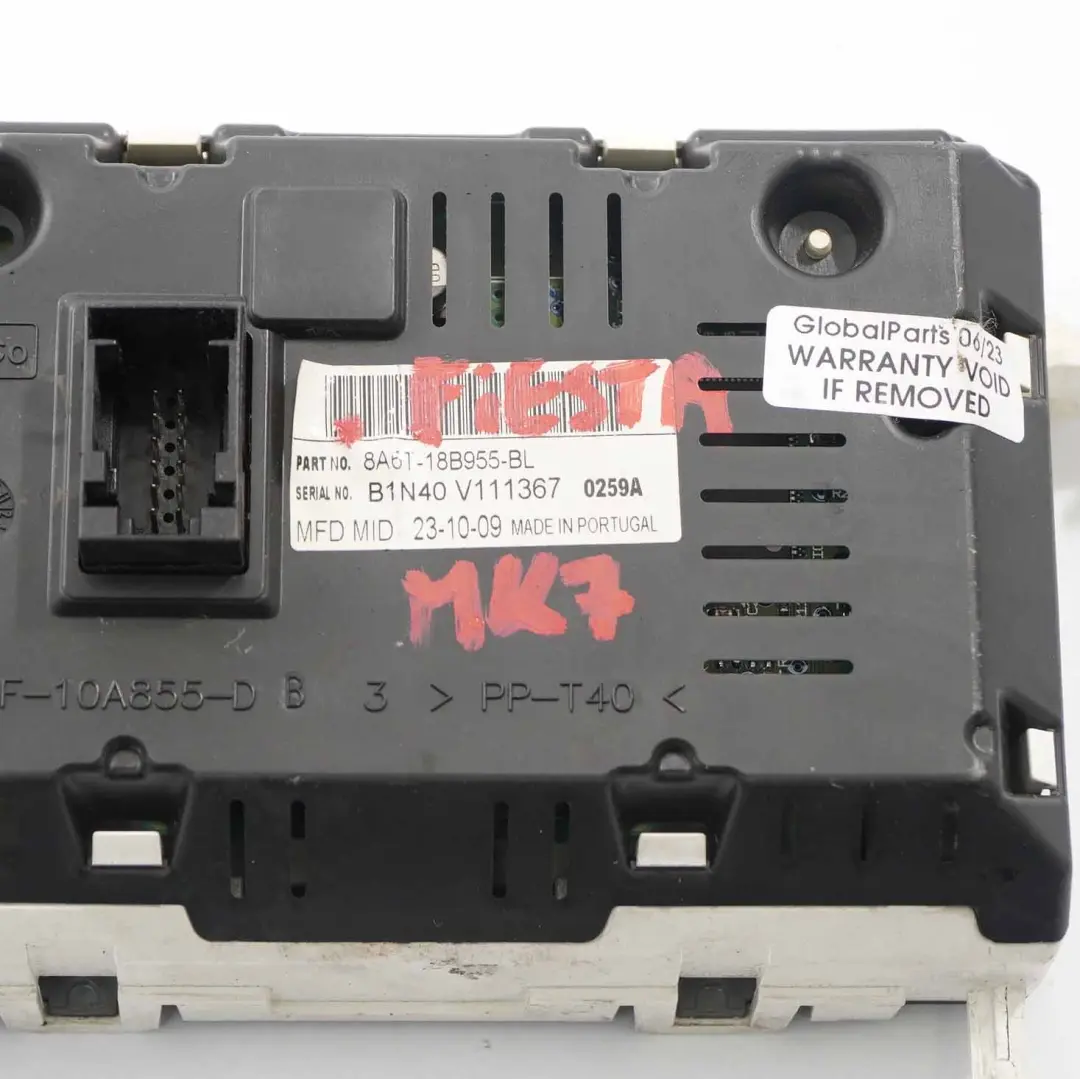 Ford Fiesta MK7 Monitor Wyświetlacz - SKU 8A6118B955BL - Numer Części 8A6118B955BL