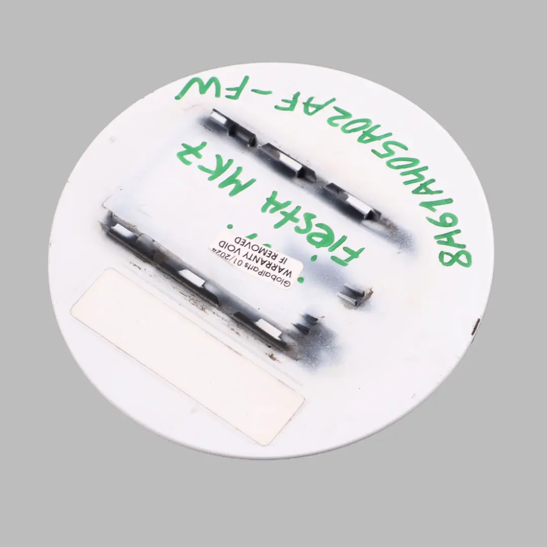 Filler Fill in Flap Cover Cap Frozen White Z2 to Ford Fiesta MK7 Fuel with Part number 8A61A405A02AF Ford Fiesta MK7 Fuel Filler Fill in Flap Cover Cap Frozen White Z2 - SKU 8A61A405A02AF-FW - Part number 8A61A405A02AF