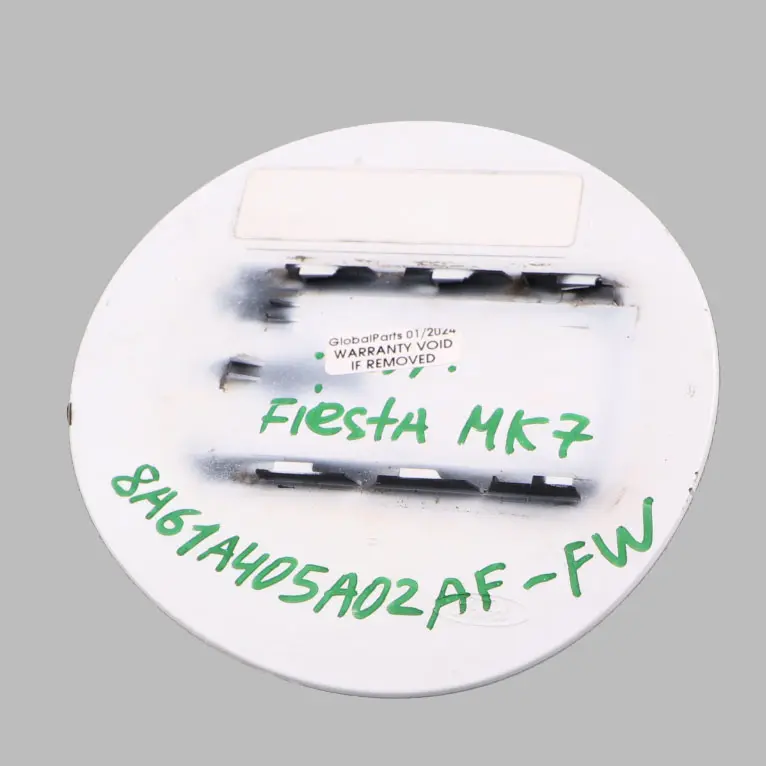 Filler Fill in Flap Cover Cap Frozen White Z2 to Ford Fiesta MK7 Fuel with Part number 8A61A405A02AF Ford Fiesta MK7 Fuel Filler Fill in Flap Cover Cap Frozen White Z2 - SKU 8A61A405A02AF-FW - Part number 8A61A405A02AF