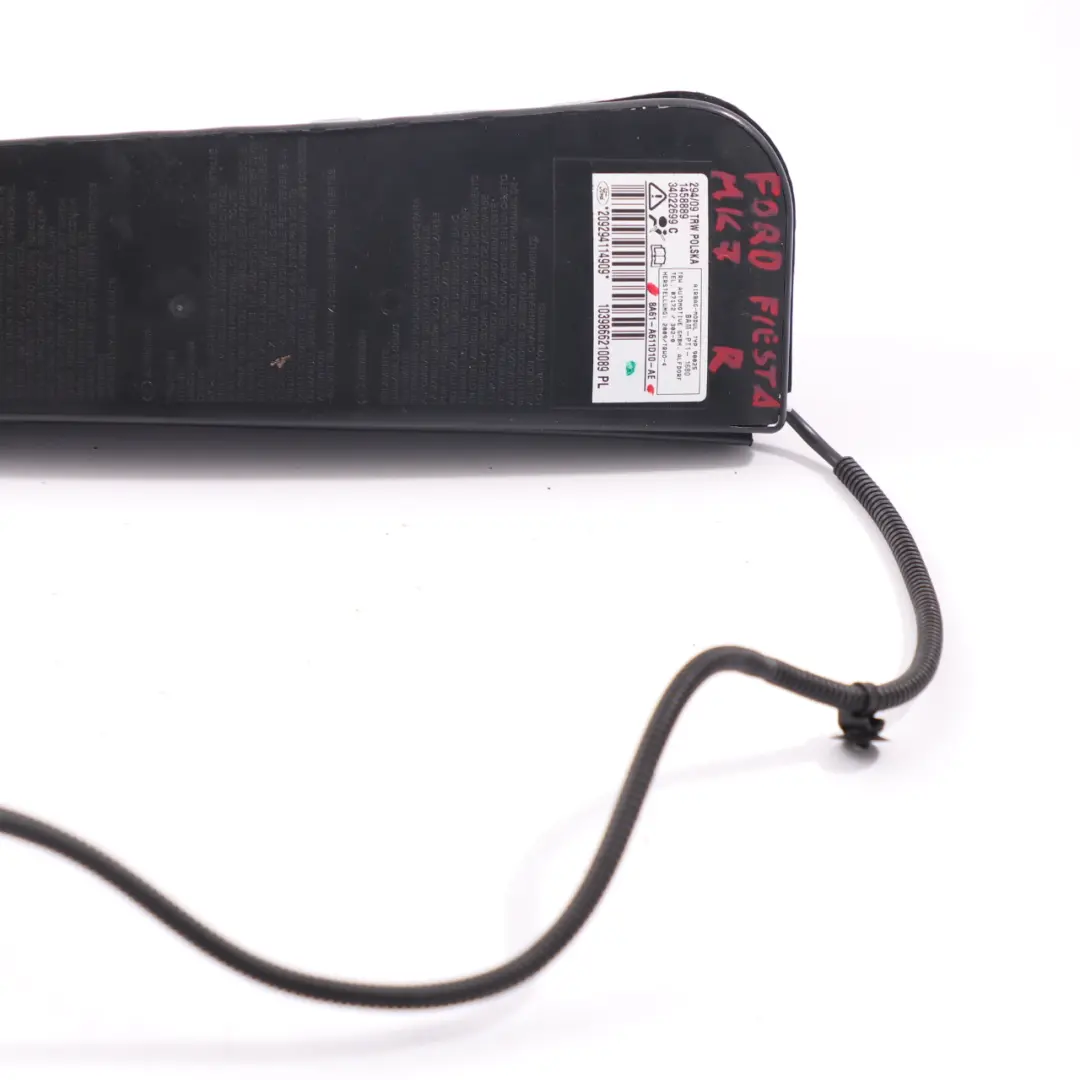 Airbag Asiento Delantero Derecho Airbag Lateral para Ford Fiesta MK7 con número de pieza 8A61A611D10AE Ford Fiesta MK7 Airbag Asiento Delantero Derecho Airbag Lateral - SKU 8A61A611D10AE - Número de pieza 8A61A611D10AE