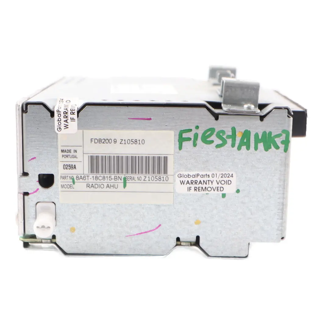 Radio Stereo CD Player Head Unit to Ford Fiesta MK7 with Part number 8A6T18C815BN Ford Fiesta MK7 Radio Stereo CD Player Head Unit - SKU 8A6T18C815BN - Part number 8A6T18C815BN