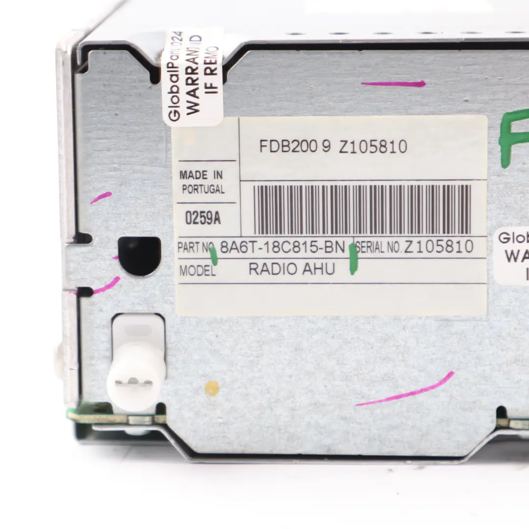 Radio Stereo CD Player Head Unit to Ford Fiesta MK7 with Part number 8A6T18C815BN Ford Fiesta MK7 Radio Stereo CD Player Head Unit - SKU 8A6T18C815BN - Part number 8A6T18C815BN