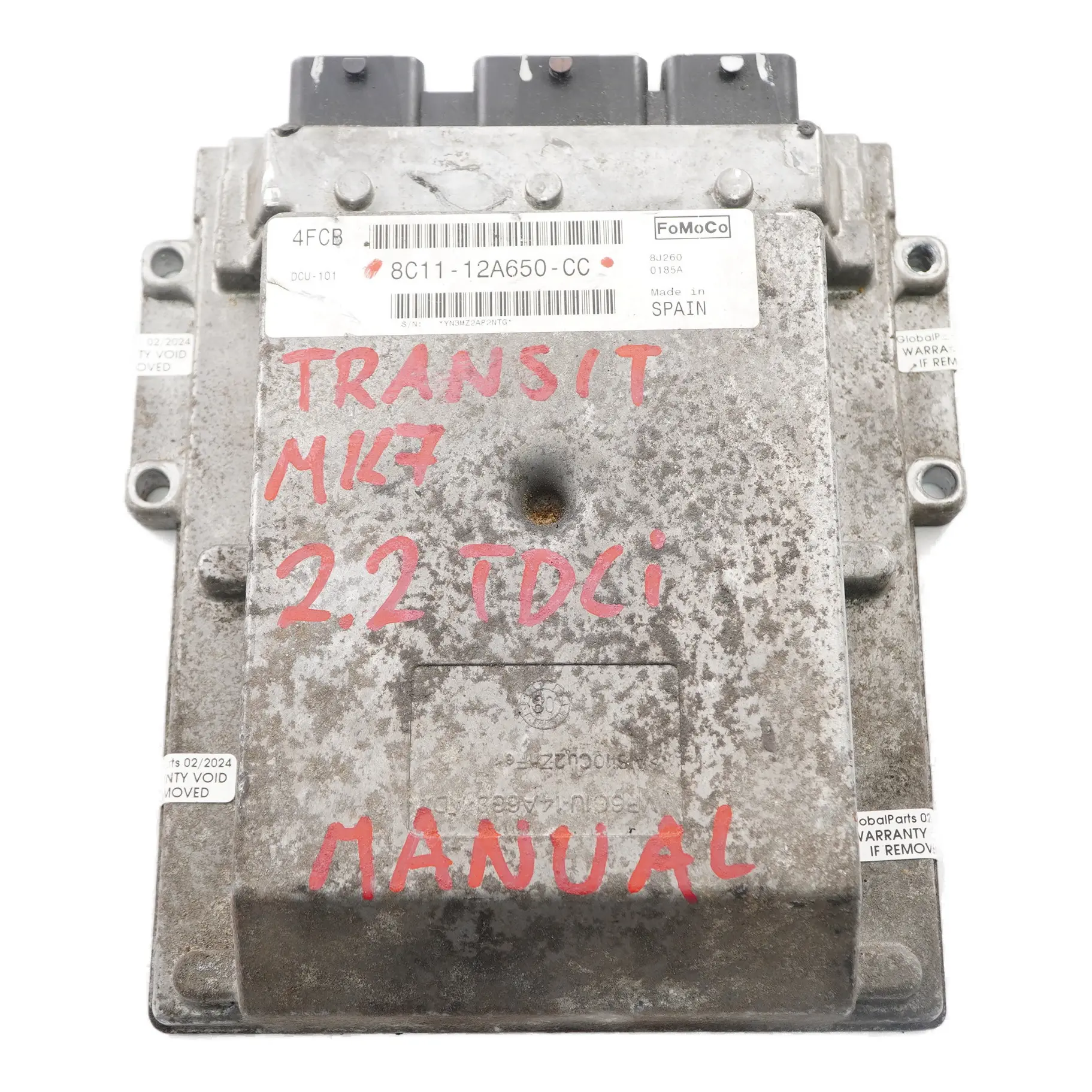 Ford Transit MK7 2.2 TDCI Diesel Motor Unidad Control Módulo ECU 8C1112A650CC