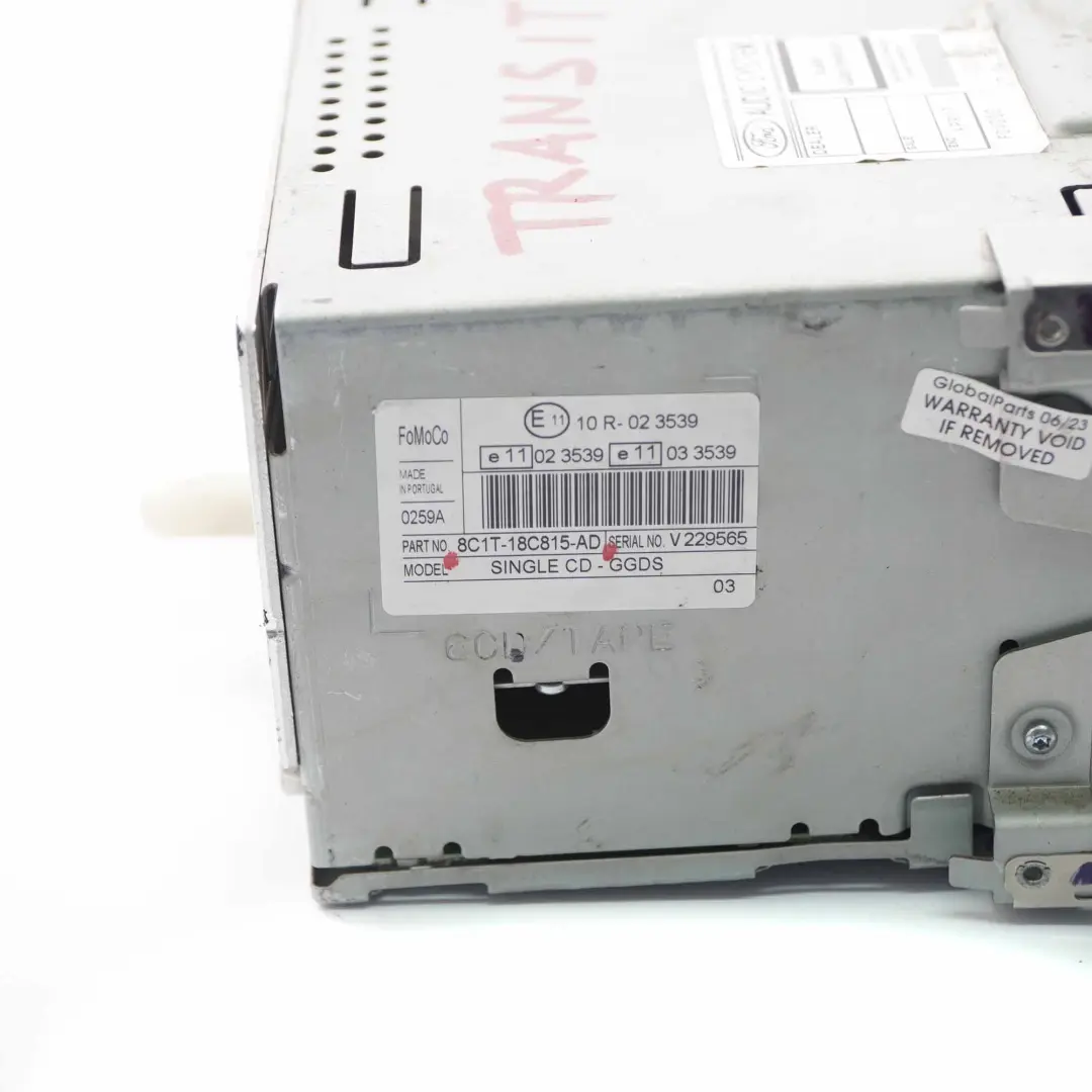  Radio Head Unit Ford Transit 6000 CD Media Player Unit - SKU 8C1T-18C815-AD - Part number 8C1T-18C815-AD