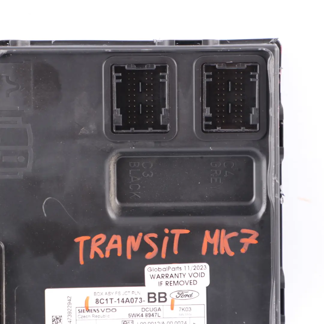 Ford Transit MK7 Sicherungs kasten Body Control Modul ECU BCM 8C1T14A073BG - SKU 8C1T14A073BB - Teilenummer 8C1T14A073BB
