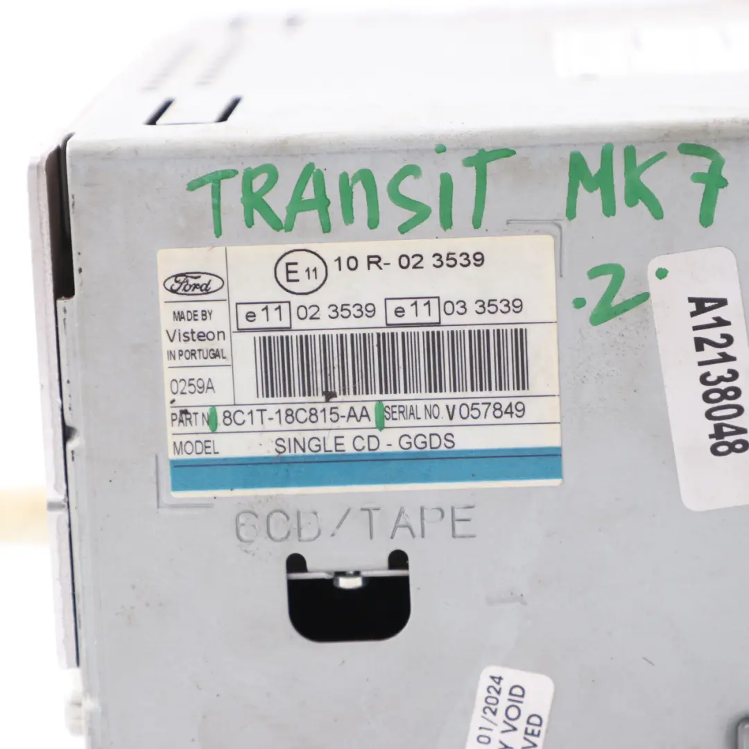 Ford Transit 7 Radio CD Spieler Steuergerät Autoradio 6000 CD 8C1T-18C815-AA - SKU 8C1T18C815AA - Teilenummer 8C1T18C815AA