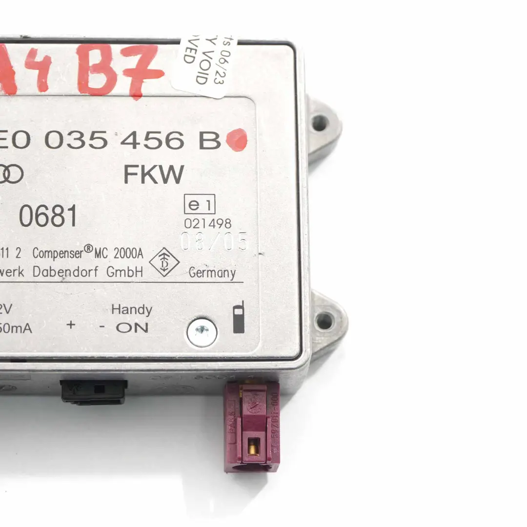 Wzmacniacz Anteny do Audi A4 B7 o numerze 8E0035456B Audi A4 B7 Wzmacniacz Anteny - SKU 8E0035456B - Numer Części 8E0035456B