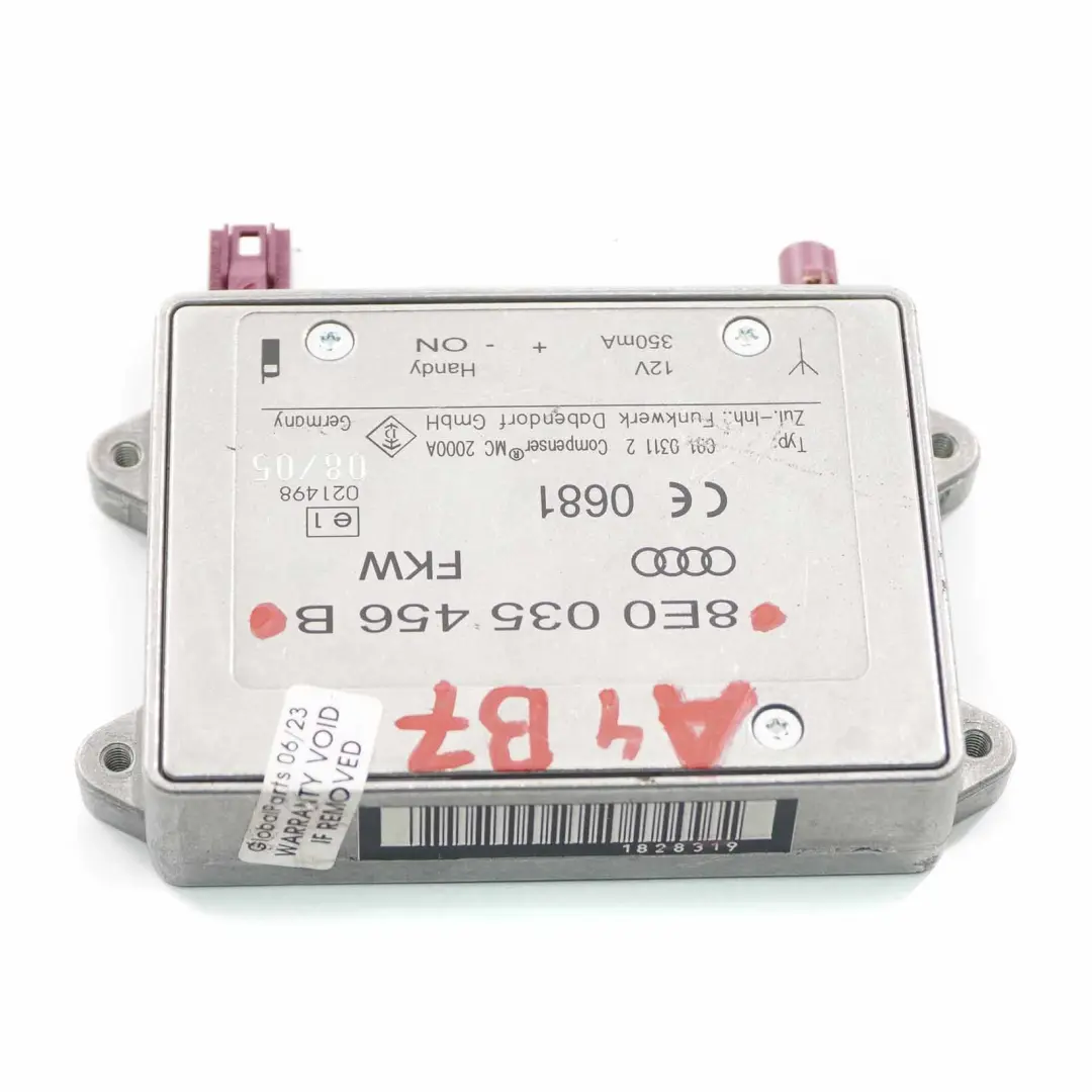 Audi A4 B7 Antenna Amplifier Aerial Module Booster Control Unit - SKU 8E0035456B - Part number 8E0035456B