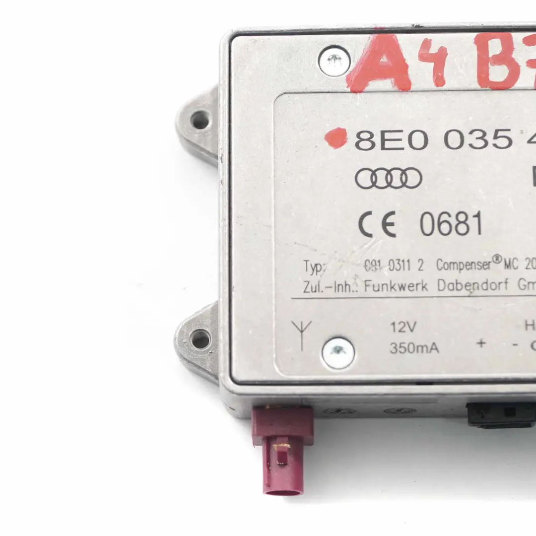 Audi A4 B7 Antenna Amplifier Aerial Module Booster Control Unit - SKU 8E0035456B - Part number 8E0035456B