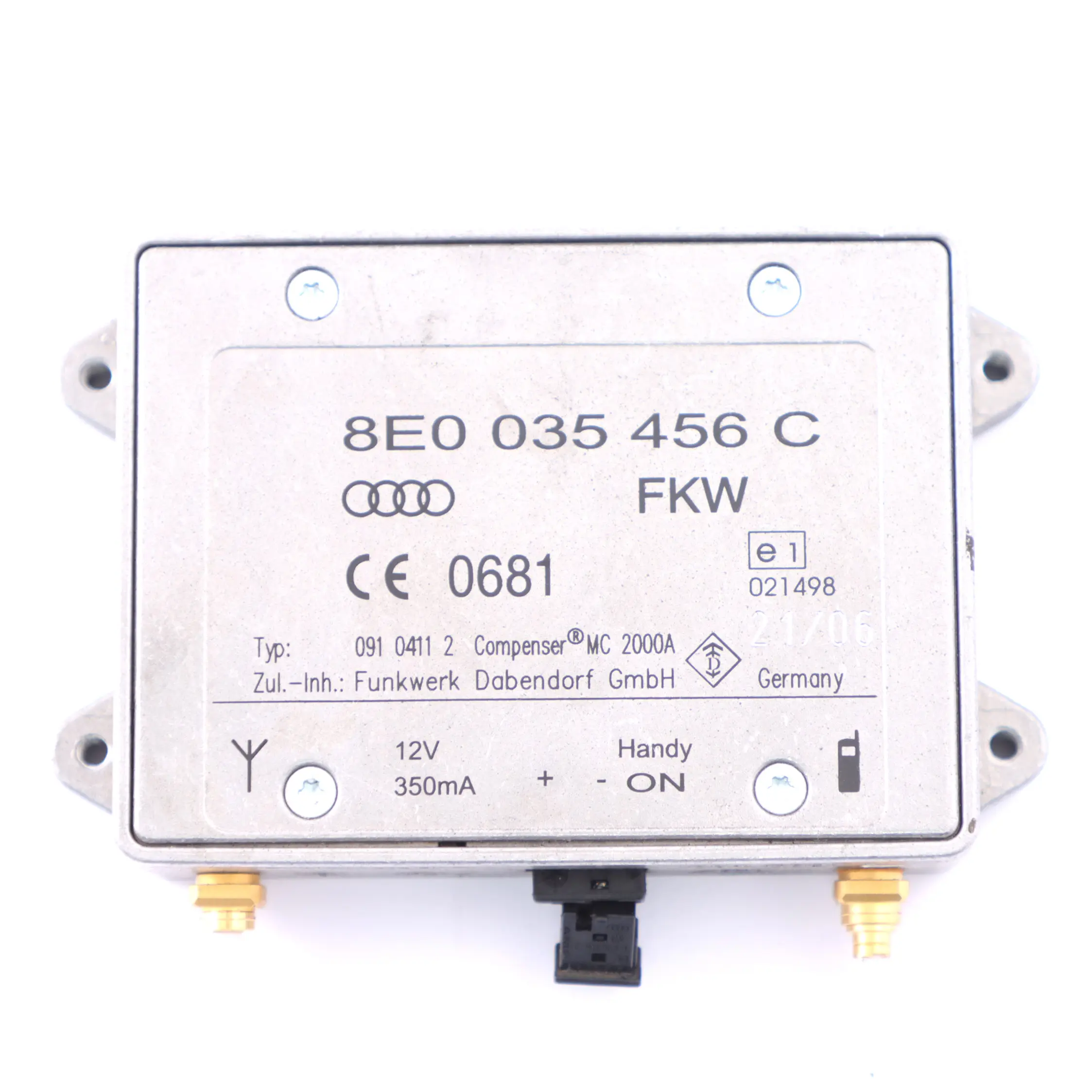 Módulo amplificador de señal de antena de telefonía Audi A4 B7 8E0035456C