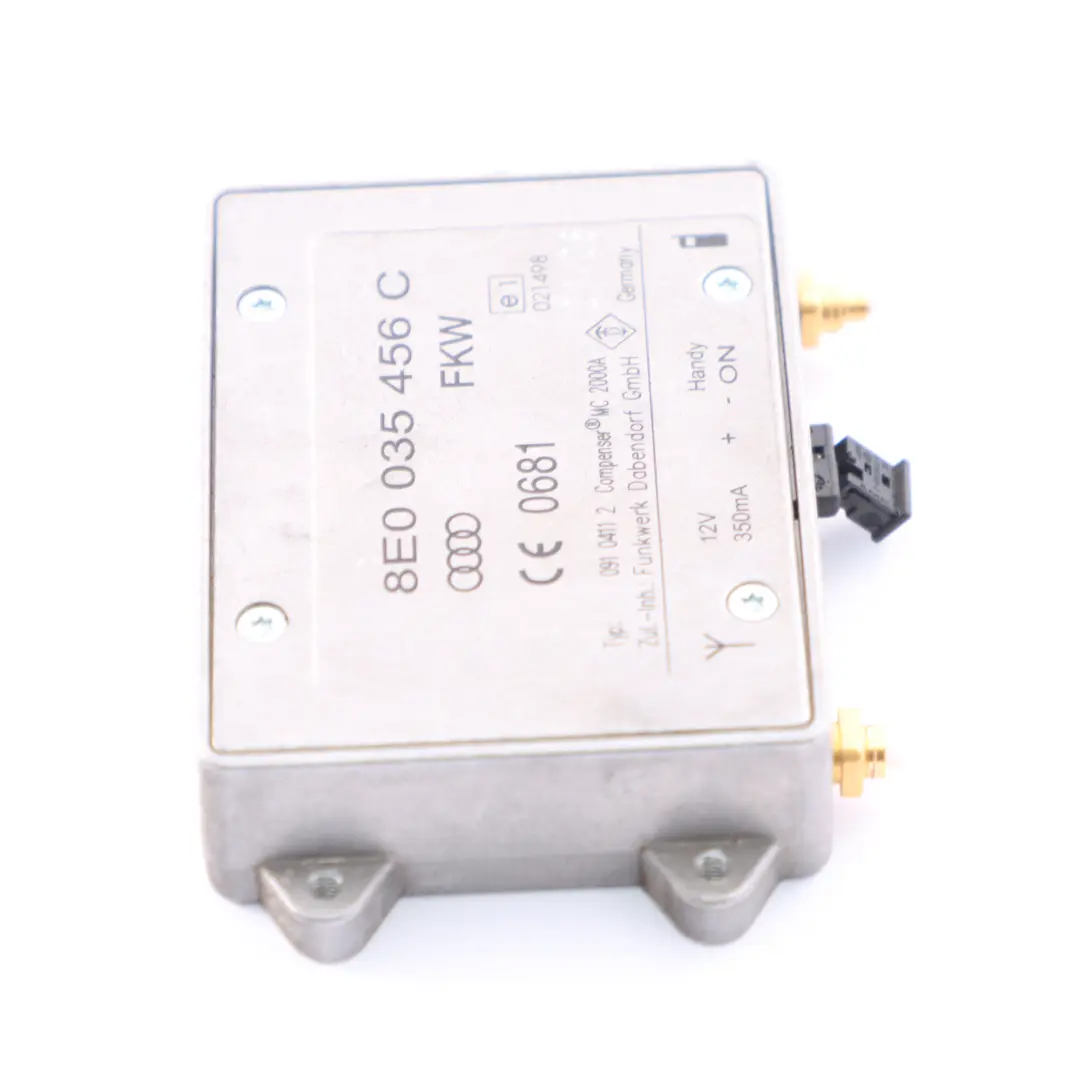 Módulo amplificador de señal de antena de telefonía Audi A4 B7 para con número de pieza 8E0035456C Módulo amplificador de señal de antena de telefonía Audi A4 B7 - SKU 8E0035456C - Número de pieza 8E0035456C