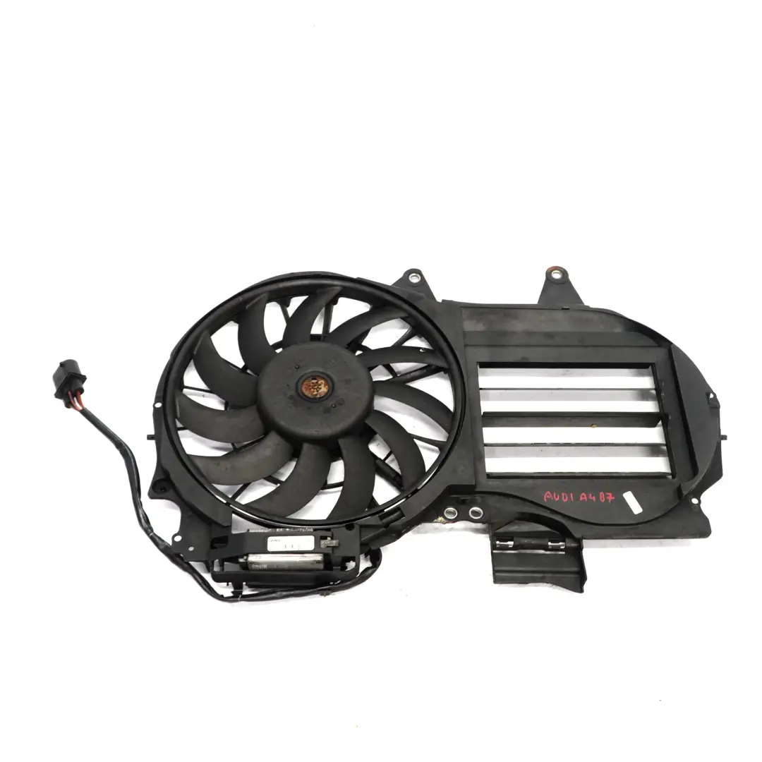 Audi A4 B7 2.0 TDI Engine Cooling Radiator Fan Shroud Motor Unit - SKU 8E0121205AE - Part number 8E0121205AE