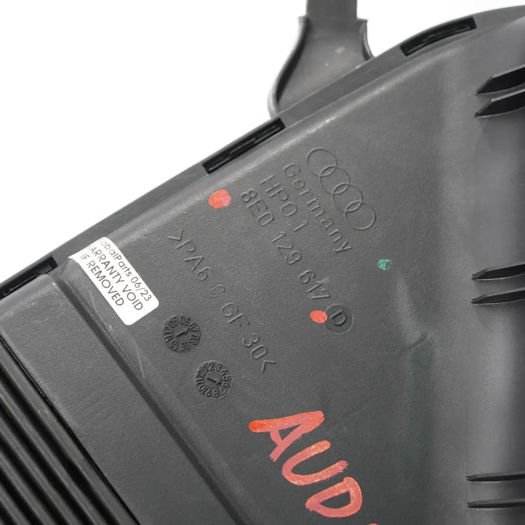 Canale di aspirazione guida condotto tubo flessibile per Audi A4 B6 B7 con numero di parte 8E0129617 Audi A4 B6 B7 Canale di aspirazione guida condotto tubo flessibile - SKU 8E0129617 - Numero di parte 8E0129617
