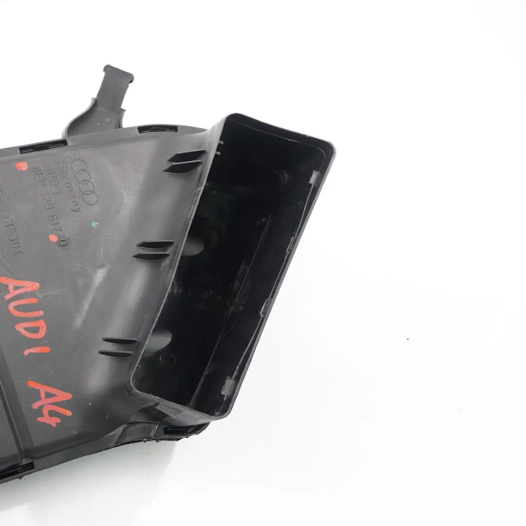 Intake Channel Guide Duct Hose Pipe to Audi A4 B6 B7 Air with Part number 8E0129617 Audi A4 B6 B7 Air Intake Channel Guide Duct Hose Pipe - SKU 8E0129617 - Part number 8E0129617