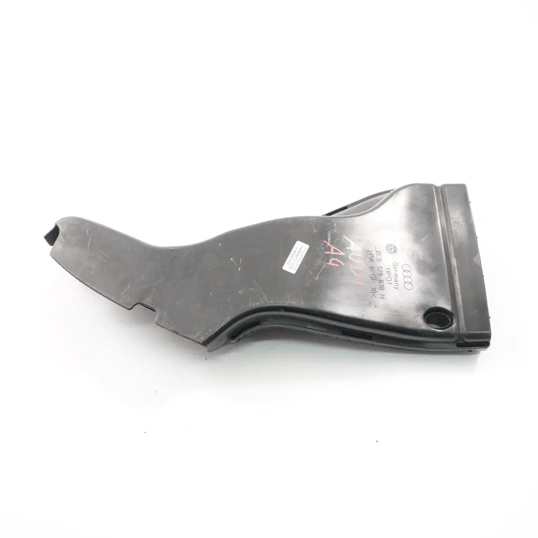 Audi A4 B6 B7 Guide canal d'admission d'air Tuyau de canalisation - SKU 8E0129618H - Numéro de pièce 8E0129618H