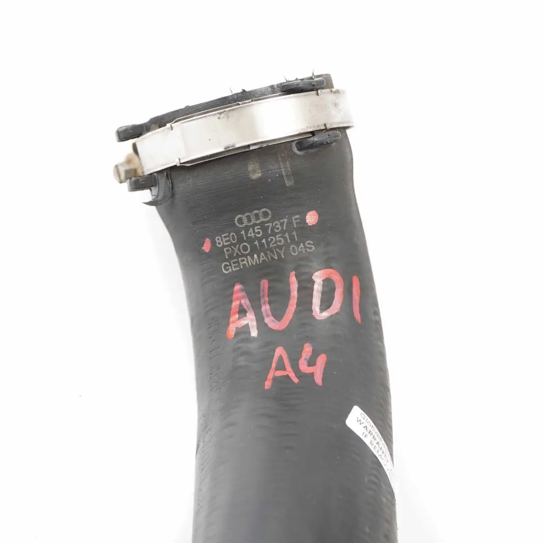 Audi A4 B7 2.0 TDI Tuyau d'admission d'air l'intercooler du turbo - SKU 8E0145737F - Numéro de pièce 8E0145737F