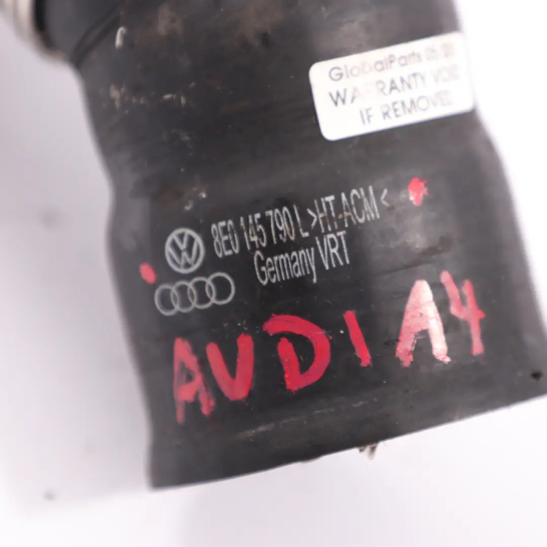 Rura Wąż Intercoolera do Audi A4 B7 Diesel o numerze 8E0145790L Audi A4 B7 Diesel Rura Wąż Intercoolera - SKU 8E0145790L - Numer Części 8E0145790L