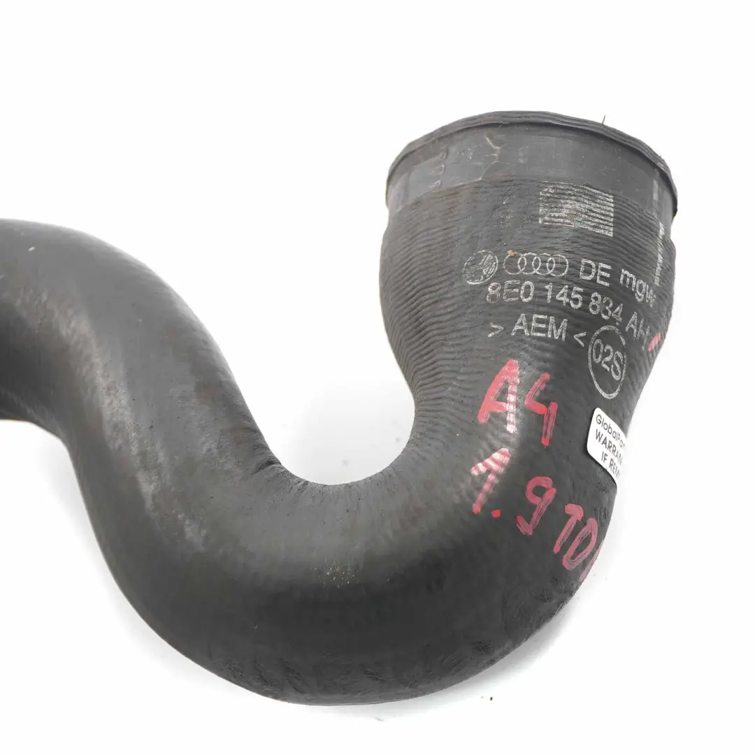 Audi A4 B7 1.9 TDI Diesel Turbo Intercooler Air Intake Hose Pipe - SKU 8E0145834AH - Part number 8E0145834AH