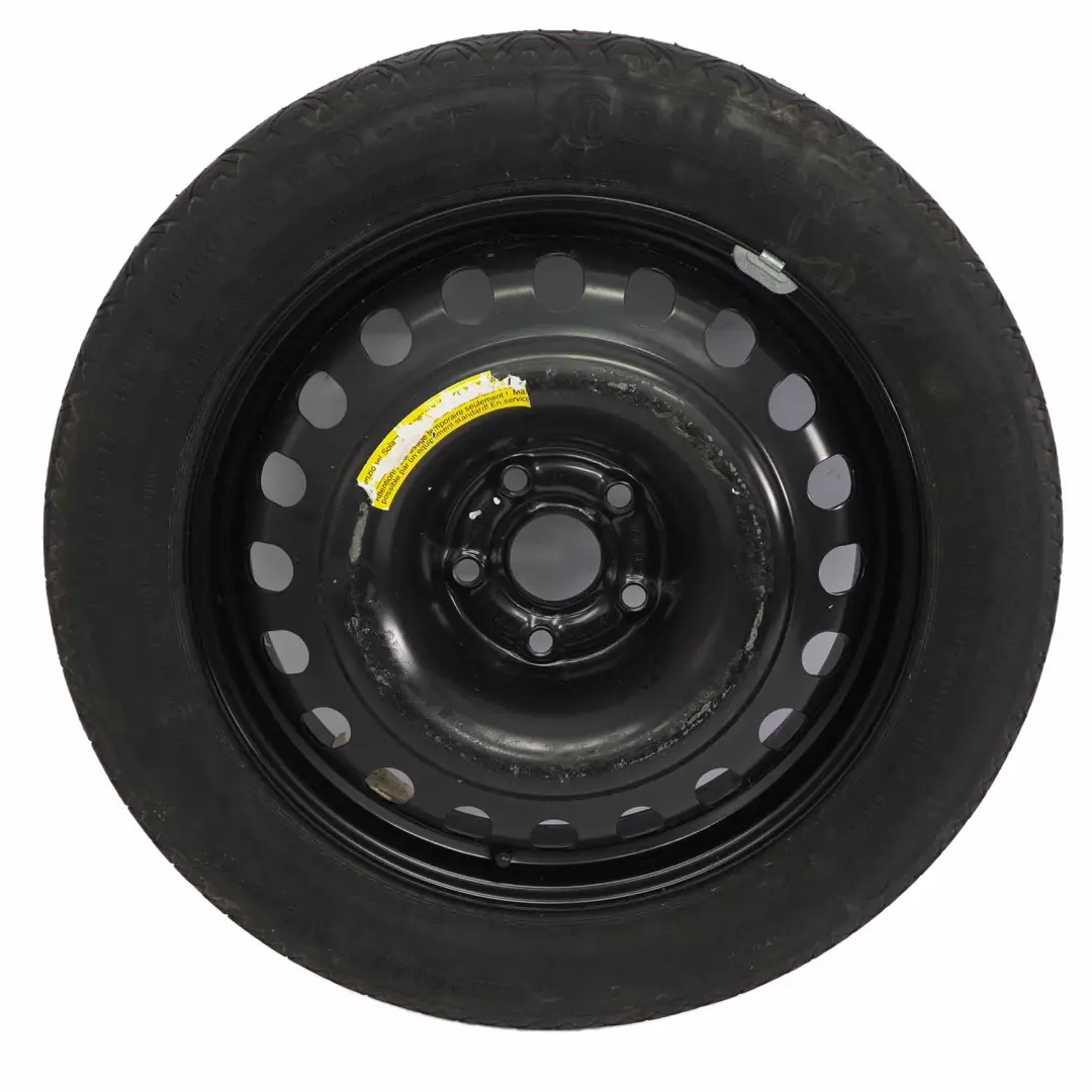 Ruota scorta Audi A4 B7 compatta acciaio R17 4J Continental 125/80 per con numero di parte 8K0601027B Ruota scorta Audi A4 B7 compatta acciaio R17 4J Continental 125/80 - SKU 8E0601027C - Numero di parte 8K0601027B