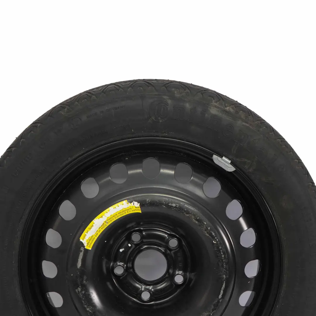 Roue secours Audi A4 B7 Roue compacte Acier R17 4J Continental 125/80 pour à propos du numéro de pièce 8K0601027B Roue secours Audi A4 B7 Roue compacte Acier R17 4J Continental 125/80 - SKU 8E0601027C - Numéro de pièce 8K0601027B