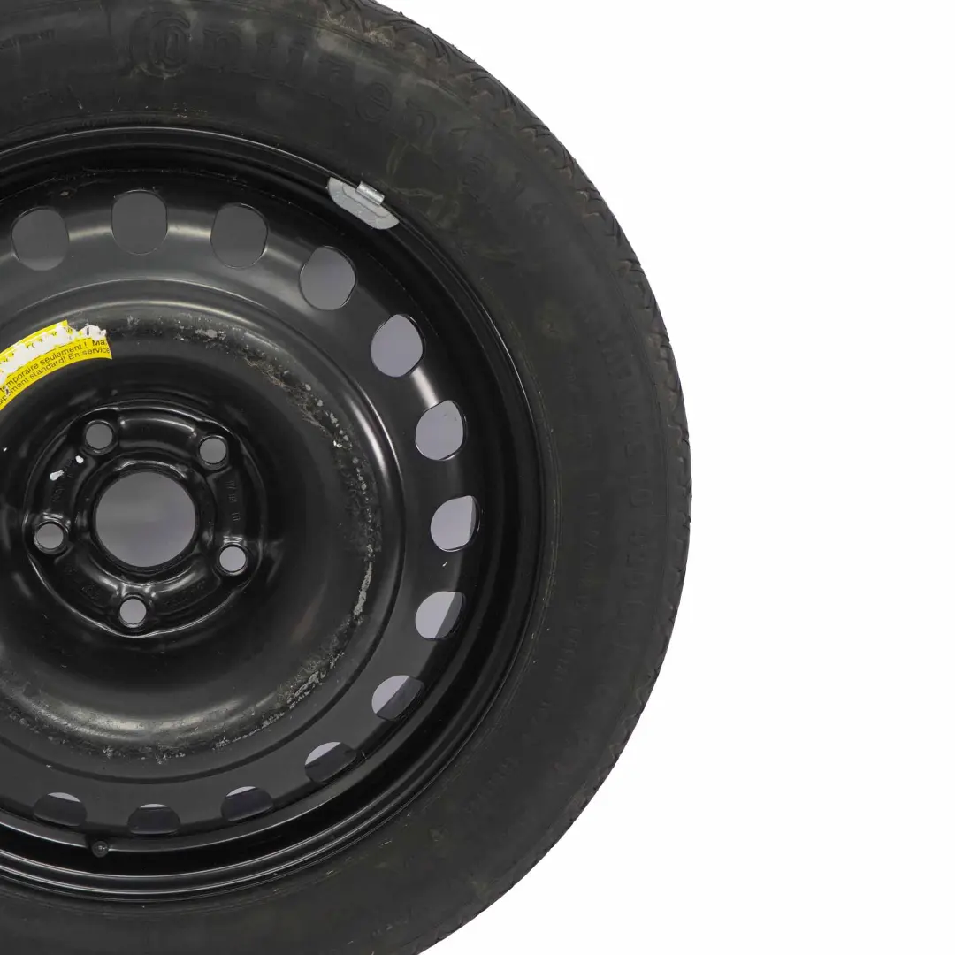 Spare Wheel Audi A4 B7 Compact Wheel Steel R17 4J Continental 125/80 to with Part number 8K0601027B Spare Wheel Audi A4 B7 Compact Wheel Steel R17 4J Continental 125/80 - SKU 8E0601027C - Part number 8K0601027B